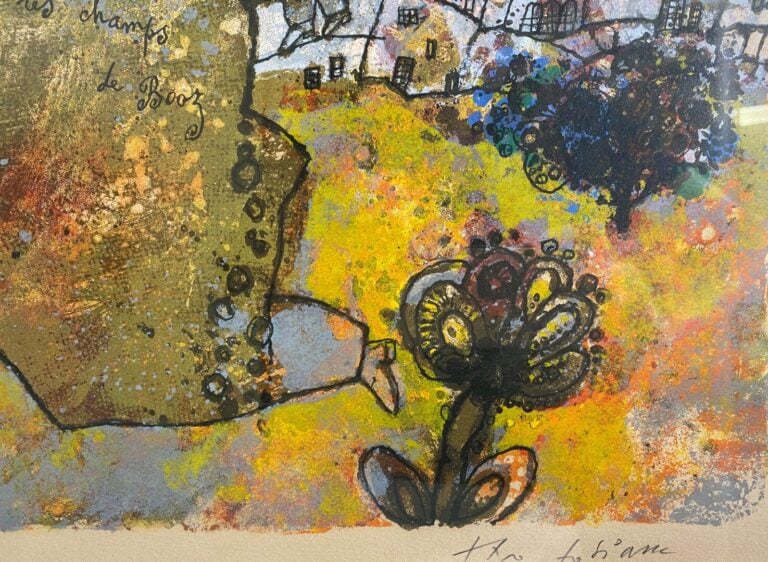 Théo TOBIASSE (1927-2012), d'après - Dans les champs de Booz - Lithographie - S…