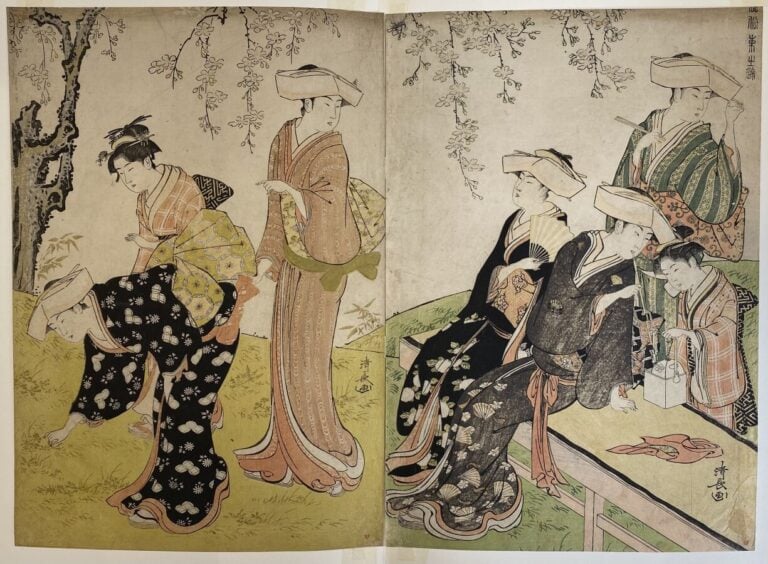 Torii Kiyonaga (1752-1815) - Diptyque, oban tate-e, de la série Fûzoku Azuma no…