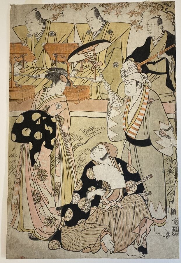 Torii Kiyonaga (1752-1815) - Oban tate-e, degatari-zu, les acteurs Nakamura Nak…