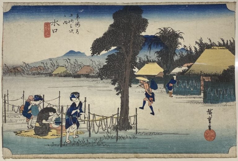 Utagawa Hiroshige (1797-1858) - Deux oban yoko-e de la série Tokaido gojûsan ts…