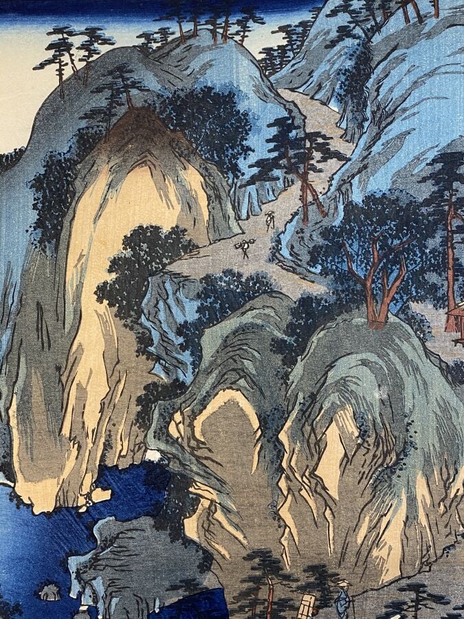 Utagawa Hiroshige (1797-1858) - Oban yoko-e de la série Sankai mitate zumô, com…