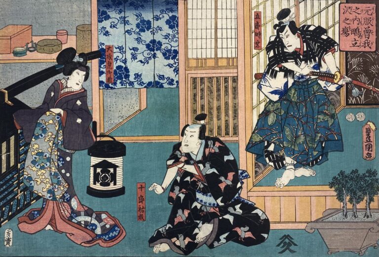 Utagawa Kunisada I (Toyokuni III) (1786-1864) - Trois oban tate-e: - - de la sé…