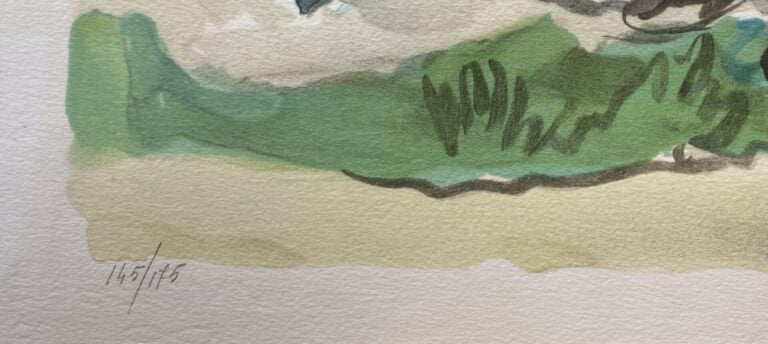 Yves BRAYER (1907-1990) - Paysage - Lithographie - Signée en bas à droite et nu…