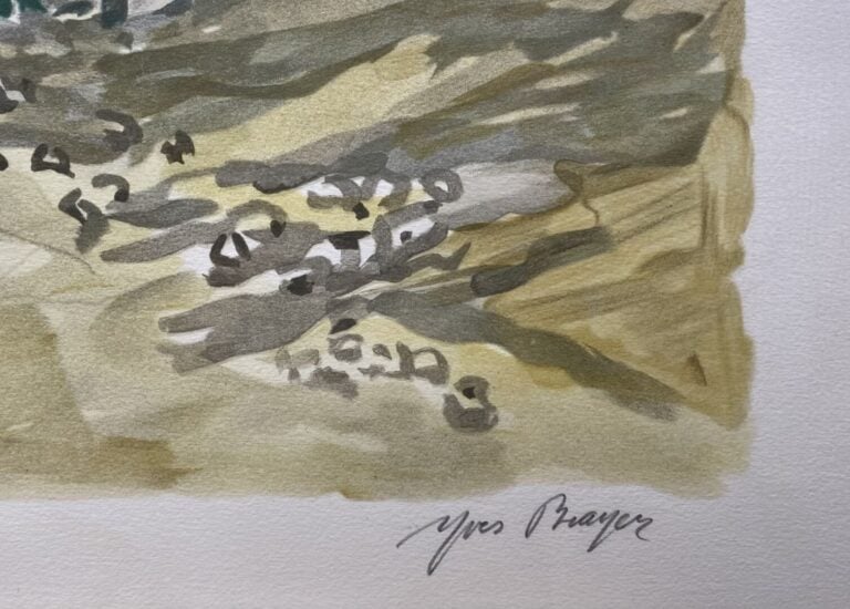 Yves BRAYER (1907-1990) - Paysage - Lithographie - Signée en bas à droite et nu…