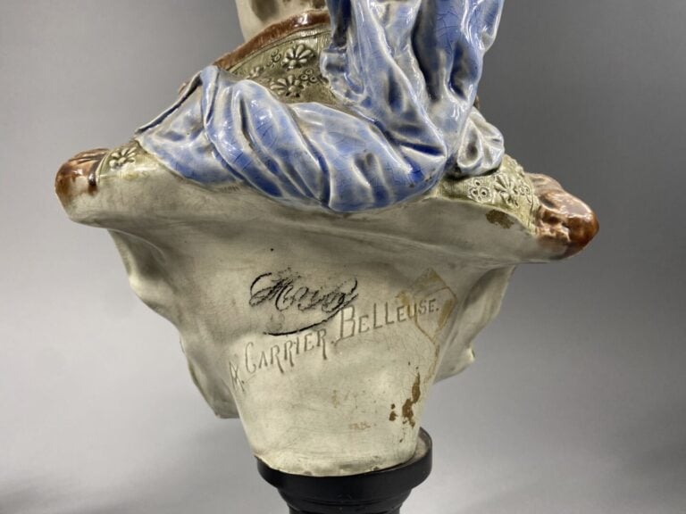 Albert-Ernest CARRIER-BELLEUSE (1824-1887), d'après - Deux bustes d'élégante en…