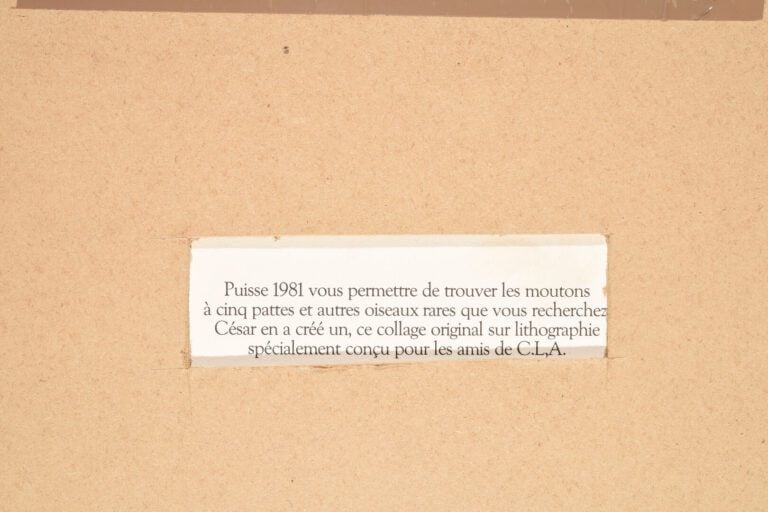 César BALDACCINI dit CESAR (1921-1998) - Oiseau - Série Mouton à cinq pattes et…