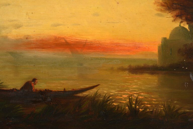 Charles Emile de TOURNEMINE (1812-1872) - Scène animée sur les rives du Bosphor…