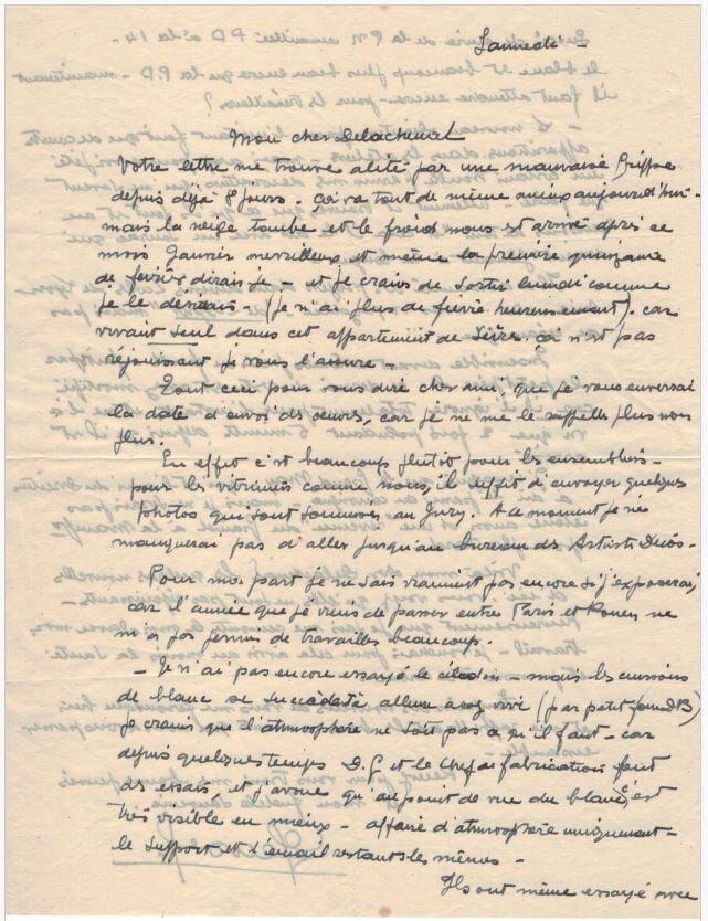 Correspondance adressée à Louis DELACHENAL (1897 - 1966) : - Après la guerre de…