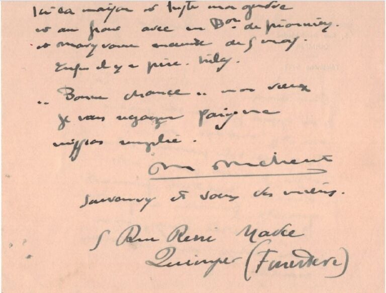 Correspondance adressée à Louis DELACHENAL (1897 - 1966) : - Après la guerre de…