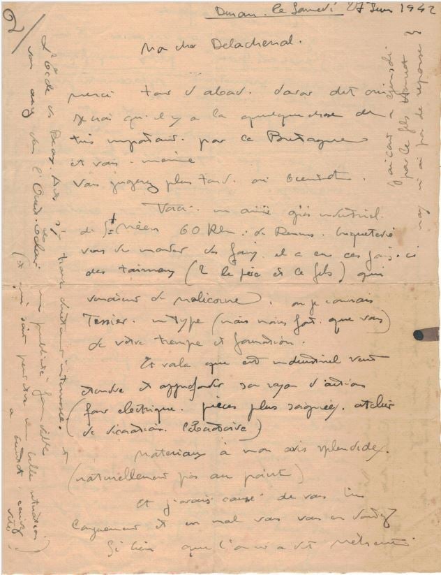 Correspondance adressée à Louis DELACHENAL (1897 - 1966) : - Après la guerre de…