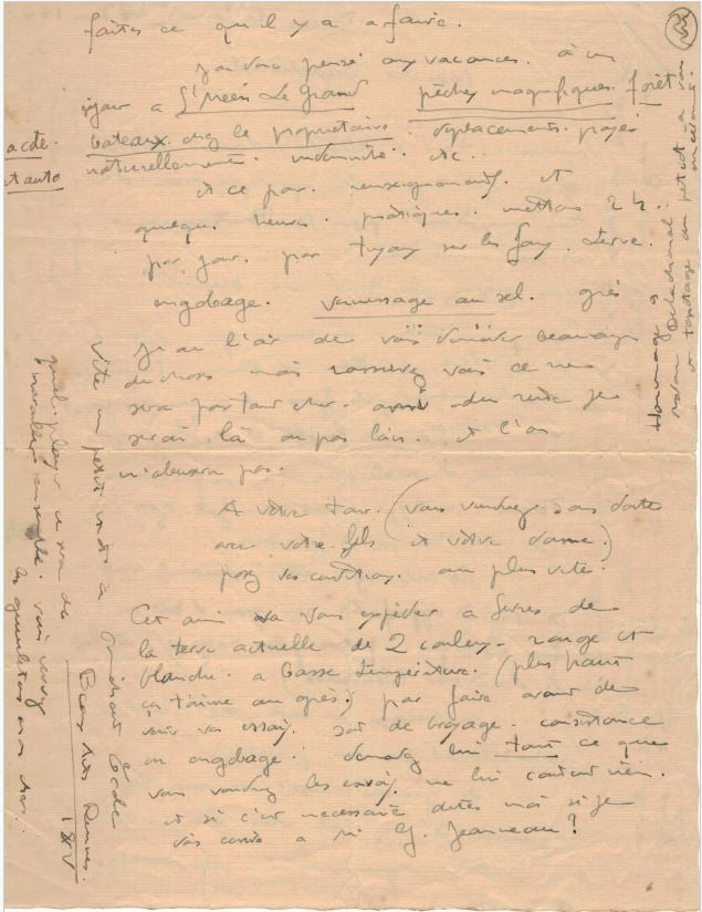 Correspondance adressée à Louis DELACHENAL (1897 - 1966) : - Après la guerre de…