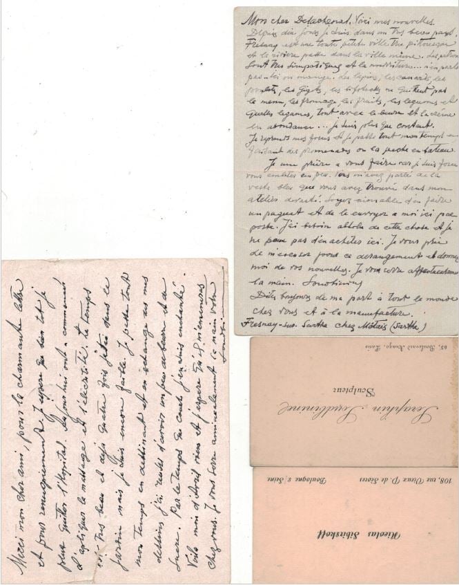 Correspondance adressée à Louis DELACHENAL (1897 - 1966) : - Après la guerre de…