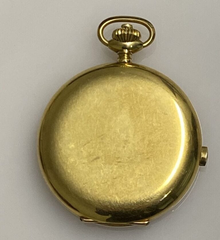 CORTEBERT - MONTRE de gousset plate en or jaune à deux volets - Poids Brut : 83…