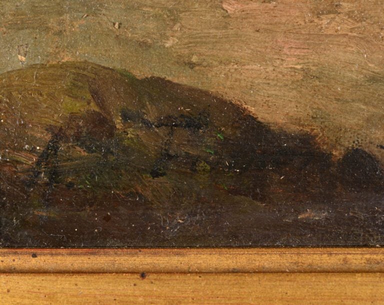 Ecole de la fin du XIXe - début du XXe siècle - Le retour de pêche - Huile sur…