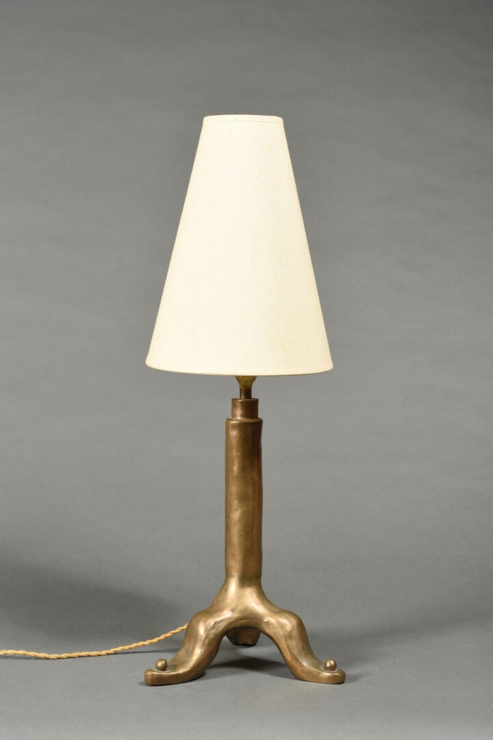 Elisabeth GAROUSTE (1949) et Mattia BONETTI (1952) - Lampe en bronze à patine d…
