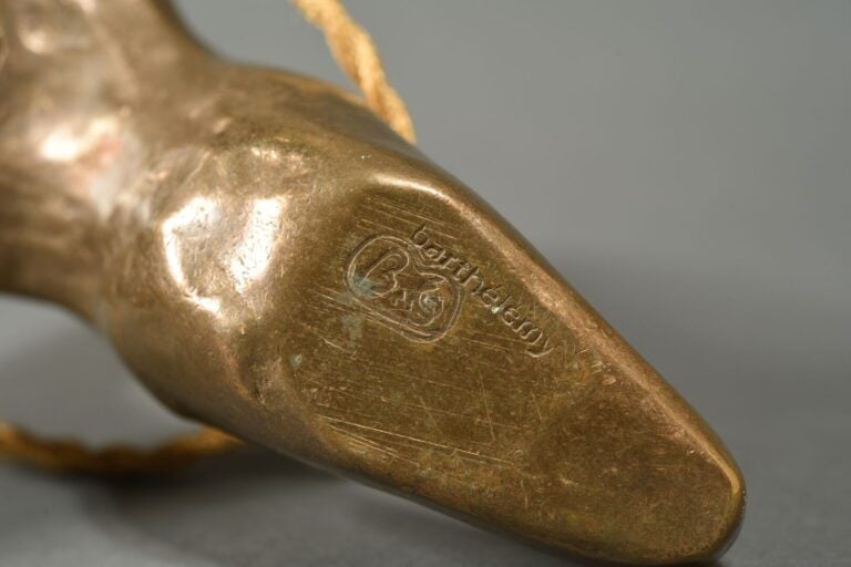Elisabeth GAROUSTE (1949) et Mattia BONETTI (1952) - Lampe en bronze à patine d…