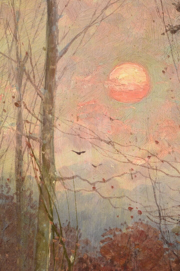 Georges Frédéric RÖTIG (1873-1961) - Sangliers dans un paysage enneigé - Huile…