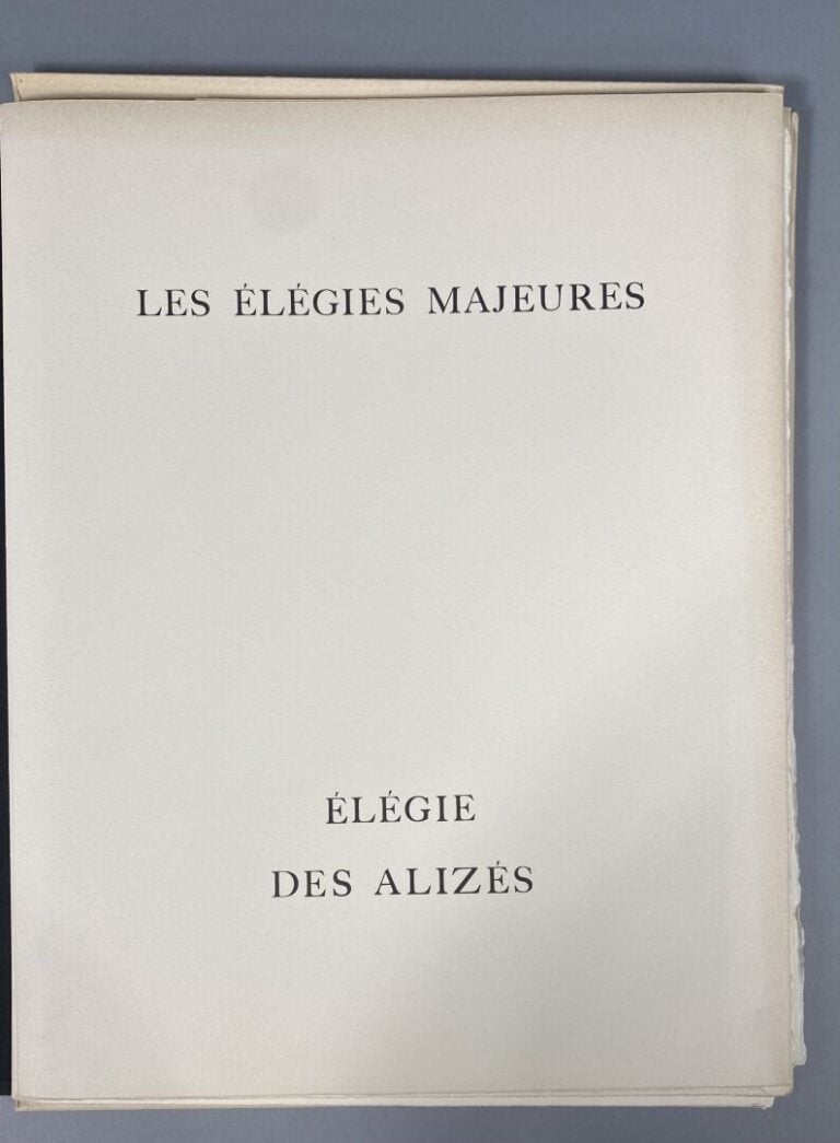 [Hans HARTUNG] - Les Élégies majeures, 1978 - Léopold Sédar SENGHOR : - Les Élé…