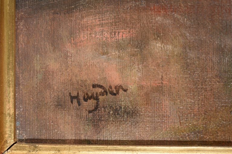 Henri HAYDEN (1883-1970) - Promeneurs dans un paysage méditerranéen - Huile sur…