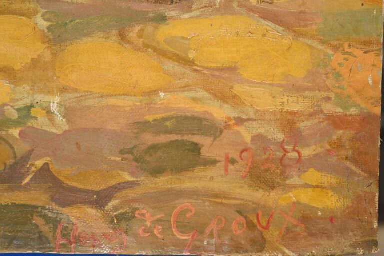 Henry DE GROUX (1867-1930) - Pêcheurs endormis - Huile sur toile - Signée en ba…