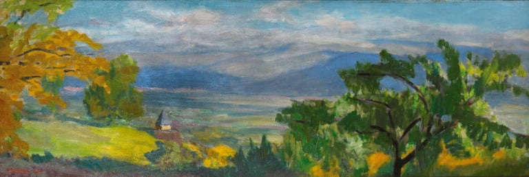 JULES -LÉON FLANDRIN (1871-1947) - Premier rayon du soleil levant (Corrèze), 19…