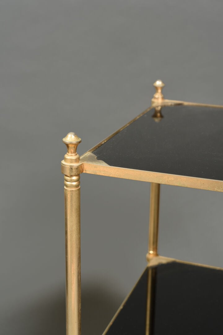 Maison JANSEN, attribué à - Paire de tables formant bouts de canapés à piétemen…