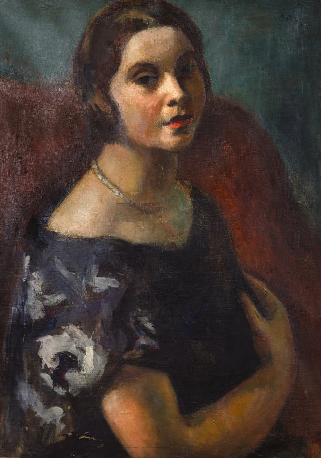 MANUEL ORTIZ DE ZARATE (1886-1946) - Femme en buste - Huile sur toile, signée e…