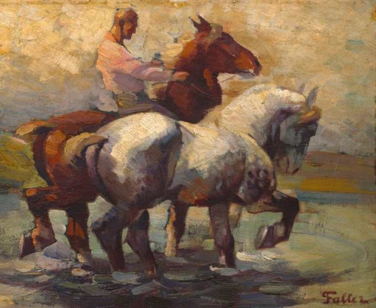 MARCEL FALTER (1866-) - Sans titre - Huile sur carton, signée en bas à droite -…