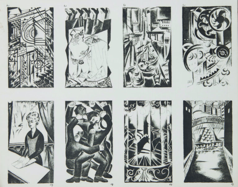 NATHALIA GONTCHAROVA (1881-1962) - La cité, 1920 - Ensemble de huit lithographi…