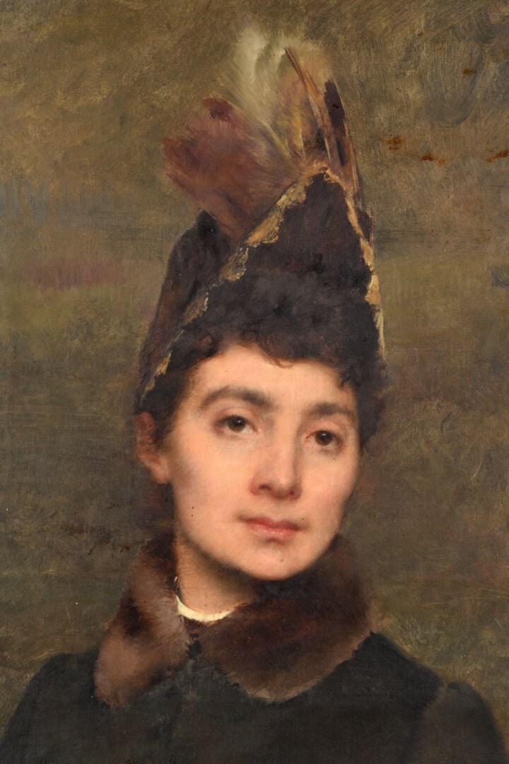 Octave GALLIAN (1855-v.1905) - Portrait de comtesse - Huile sur toile - Signée…