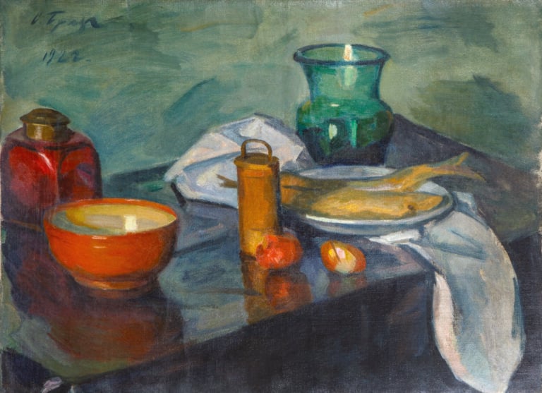 OSSIP EMMANUELOVICH - BRAZ (1873-1936) - Nature morte, 1922 - Huile sur toile,…