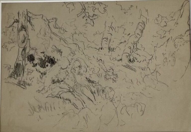 PAUL CHMAROFF (1874-1950) - Nu ; Les baigneuses dans un - sous- bois ; Portrait…