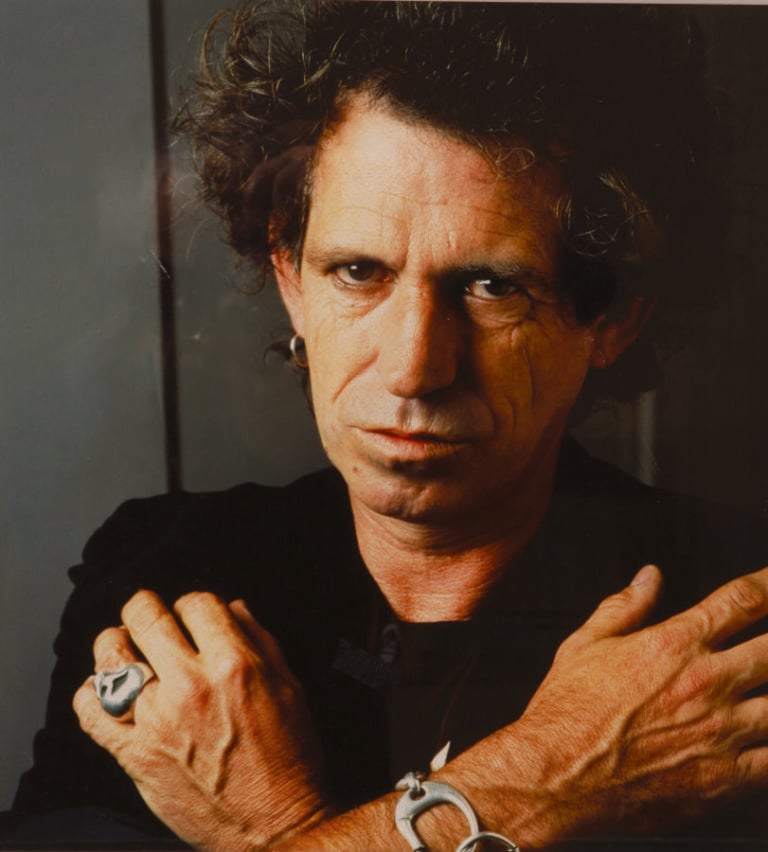 Portrait Keith Richards - photographie - 36 x 33,5 cm (à vue)