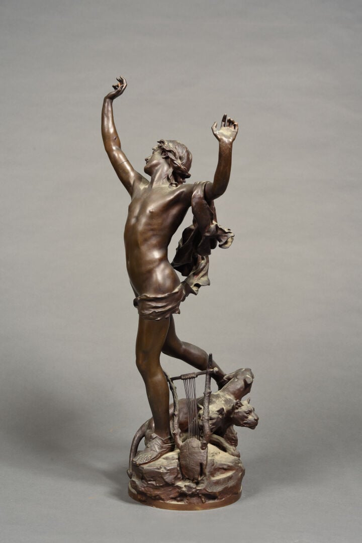 Raoul VERLET (1857-1923) - La douleur d'Orphée - Epreuve en bronze à patine bru…