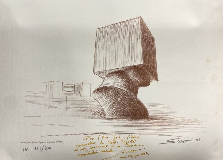 Sacha SOSNO (1937-2013) - Gravure originale imprimée de Sosno sur "la Tête carr…