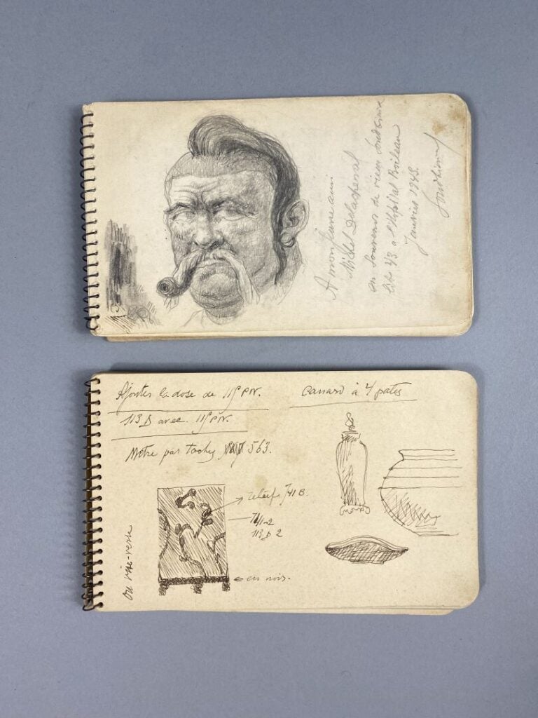 Séraphin Nikolaevich SOUDBININE (1870-1944) - Carnet de dessins au crayon, dédi…