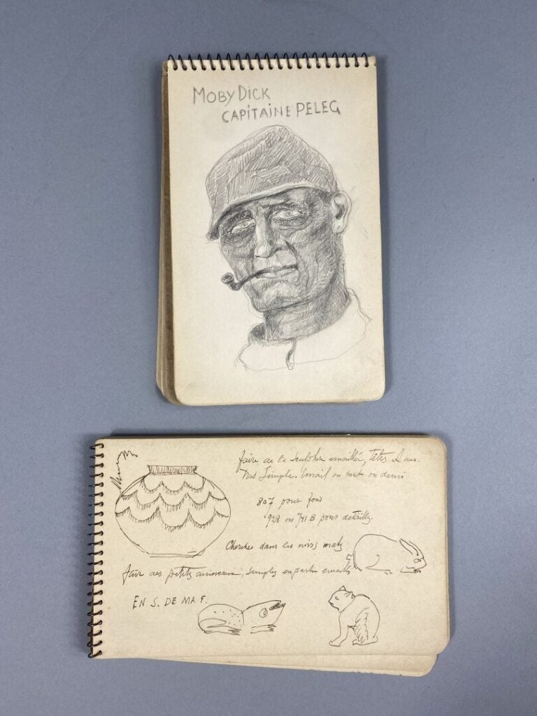 Séraphin Nikolaevich SOUDBININE (1870-1944) - Carnet de dessins au crayon, dédi…
