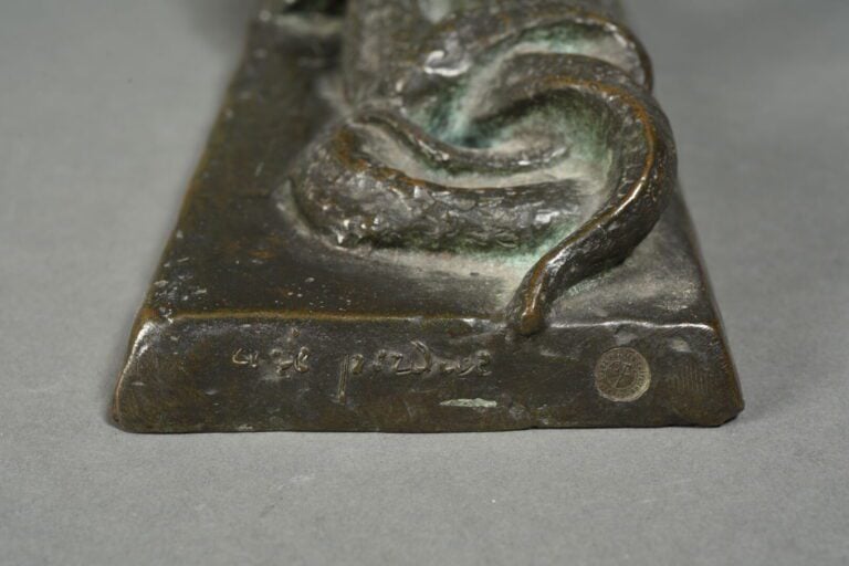 Sylvestre CLERC (1892-1958) - Hercule enfant étouffant un serpent - Cire perdue…