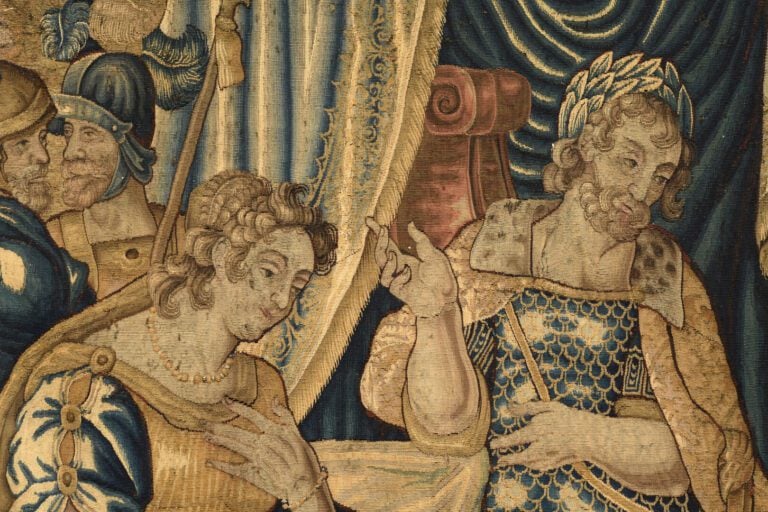 Tapisserie " Cléopâtre tente de gagner Auguste par ses dons ou La Représentatio…