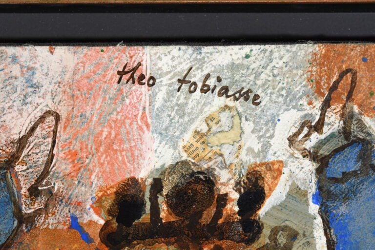 Théo TOBIASSE (1927-2012) - "Pantomine pour des amants" - Technique mixte sur t…