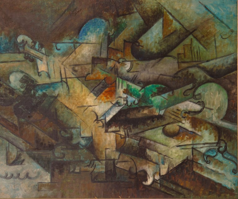 VANECK (XXÈME SIÈCLE) - Composition cubiste, d'après Georges - Braque (vers 198…