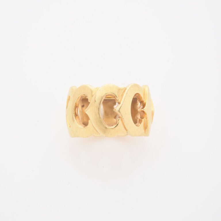 CARTIER - Bague modèle "C" en or jaune (750) - Signé et numérotée 767700 - Poid…