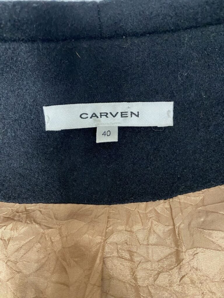 CARVEN - Veste blazer en partie en laine dans les tons noir - Taille 36-38