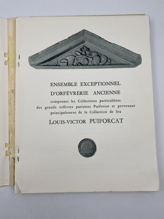 Collection Puiforcat, Galerie Charpentier, Paris, 1955, catalogue de vente de l…