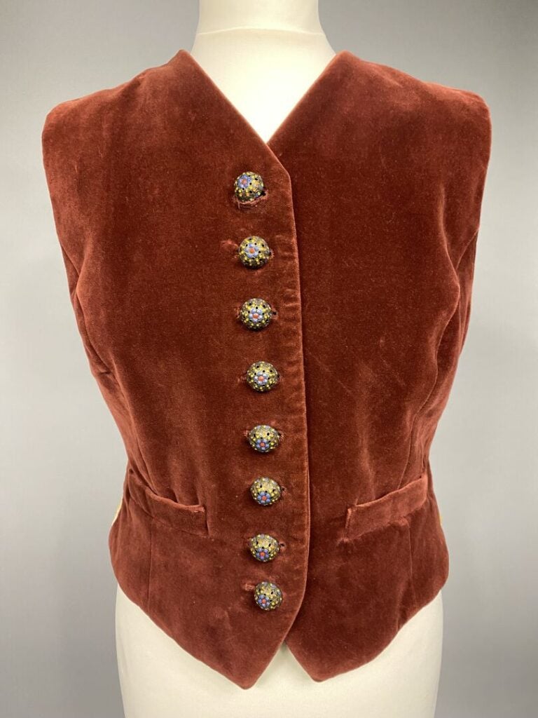 DOLCE & GABBANA - Gilet sans manche en coton à encolure V dans les tons terraco…
