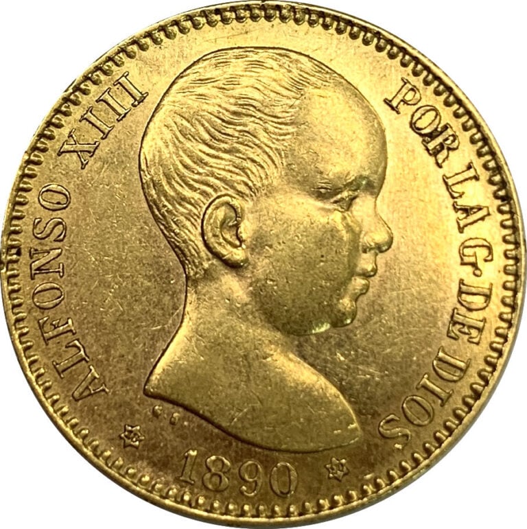 Espagne - Alfonso XIII (1886-1931) - 20 Pesetas 1890 - A : Buste enfantin de Al…