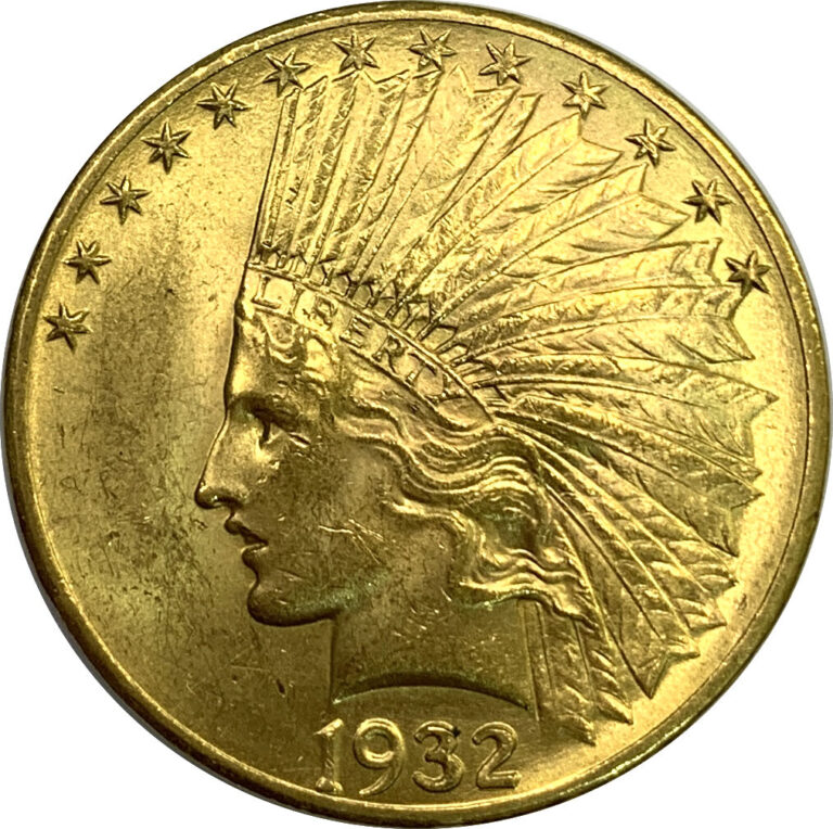 Etats-Unis - Indian Head - 10 Dollars 1932 - A : Tête d'indien à gauche - R : A…