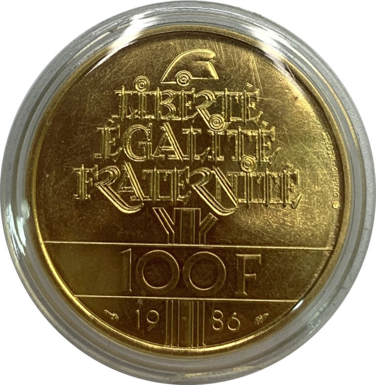France - Cinquième République - 100 Francs Or Liberté 1986 - A : La Liberté de…