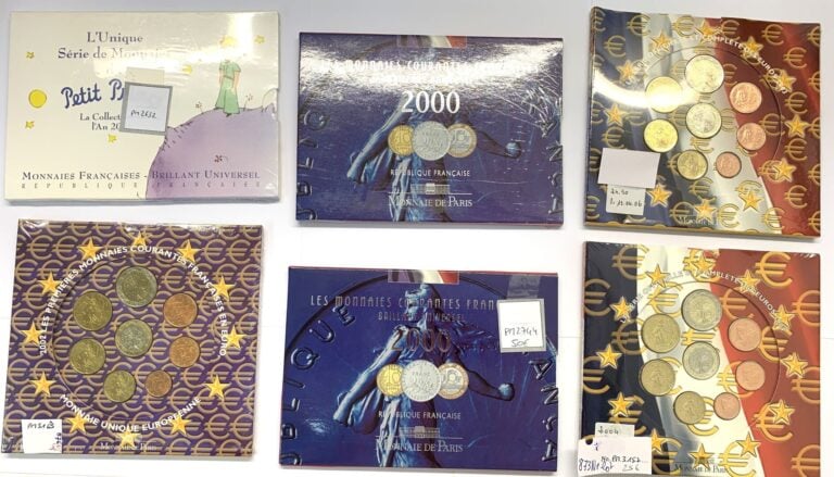 France - Divers - Lot de six coffrets Brillant universel (BU) comprenant les co…