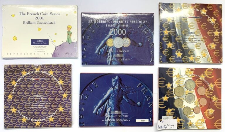 France - Divers - Lot de six coffrets Brillant universel (BU) comprenant les co…